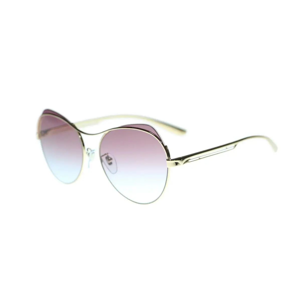 Women`s BV6120 Round Metal Frame Sunglasses 57mm 2014I8 Pink Gradient by Bvlgari