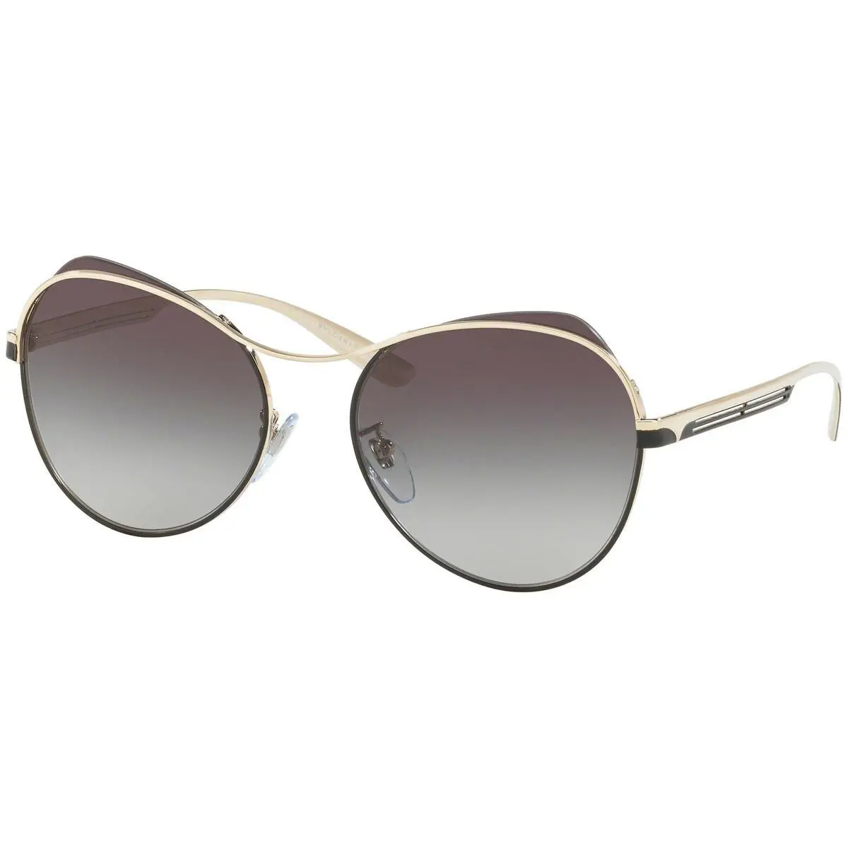 Women`s BV6120 Round Metal Frame Sunglasses 57mm 20338G Grey Gradient by Bvlgari
