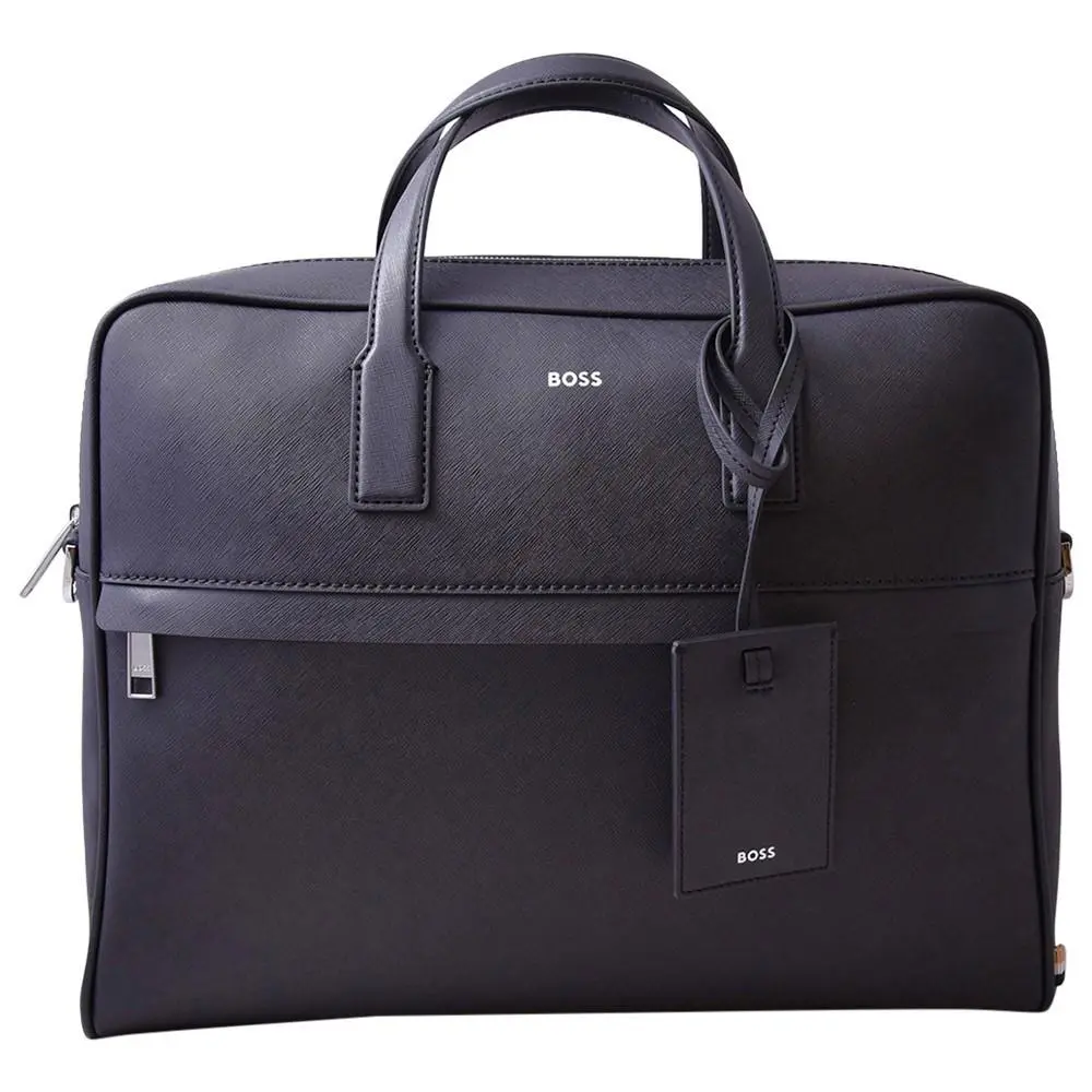 Hugo Boss Zair-s Men`s Messenger Bag Business Structured Document Case Black