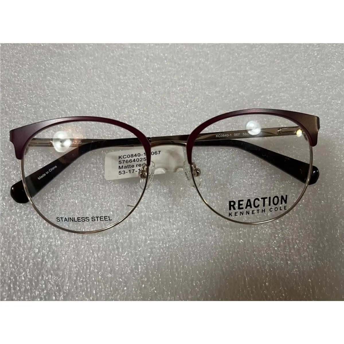 Kenneth Cole Reaction Women`s Eyeglasses KC0840-1 Full Rim Optical 53-17-140