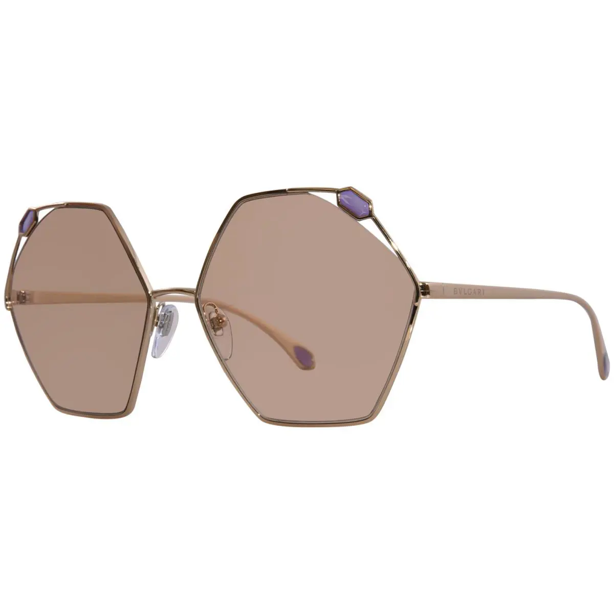 Bvlgari BV6160 2014/3 Sunglasses Women`s Pink/gold/light Brown Square Shape 58mm