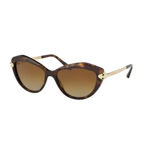 Bvlgari BV 8186KB 5193T5 Polarized Dark Havana Sunglasses Italy 55mm