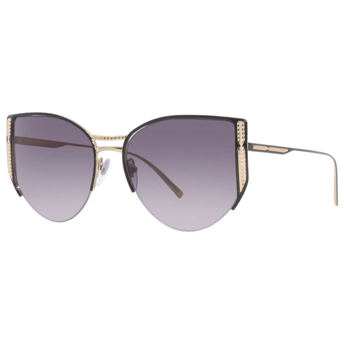 Bvlgari 6170 2023/8G Sunglasses Women`s Pink Gold-black/grey Gradient Lens 55mm