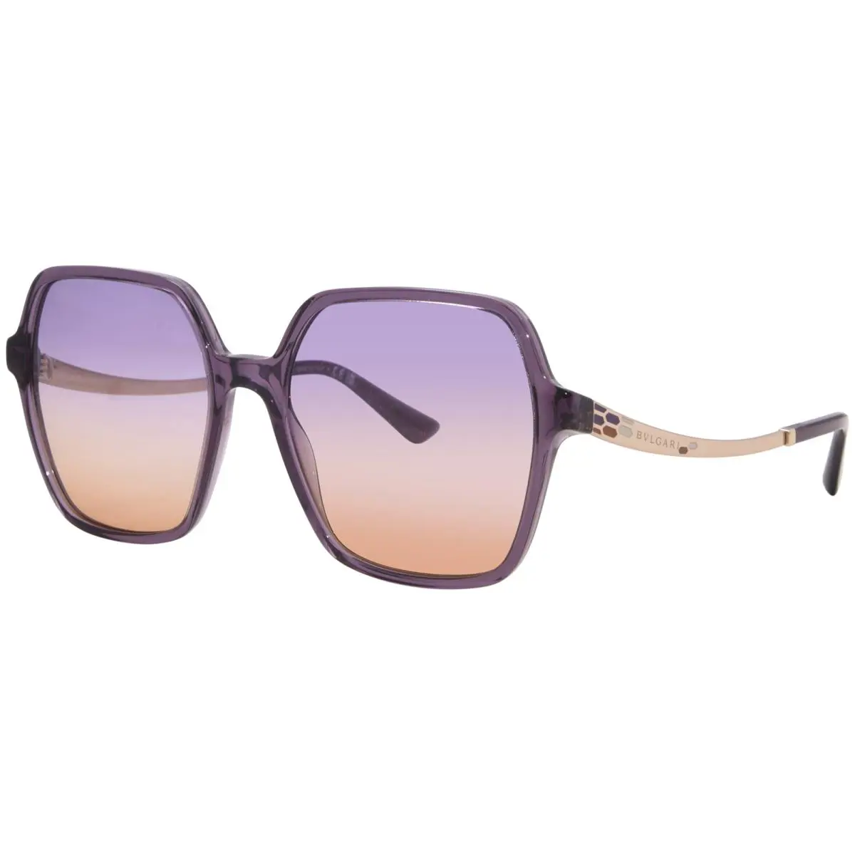 Bvlgari BV8252 5514EL Sunglasses Women`s Transparent Amethyst/violet 56mm