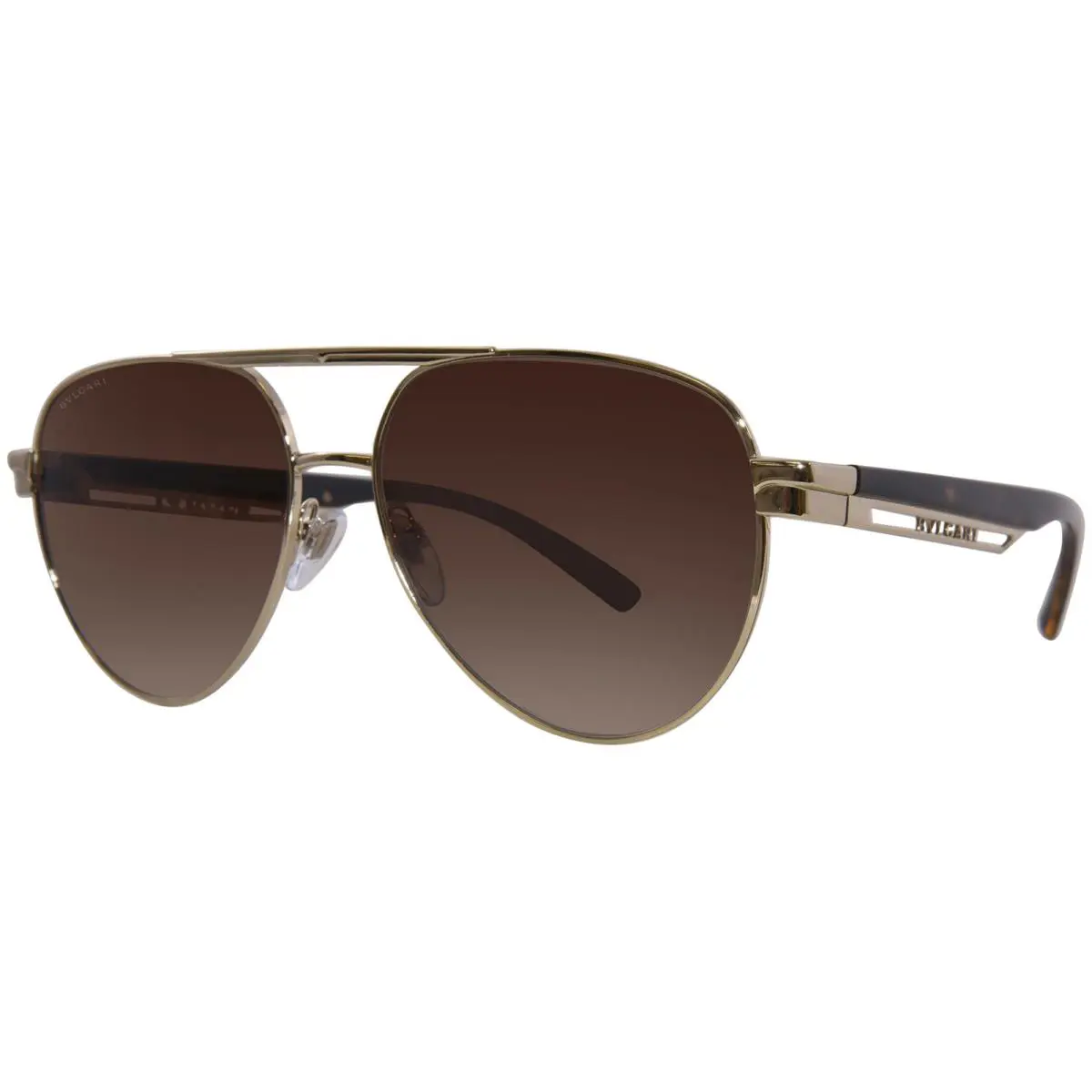 Bvlgari BV6189 278/13 Sunglasses Women`s Pale Gold/brown Gradient Pilot 58mm