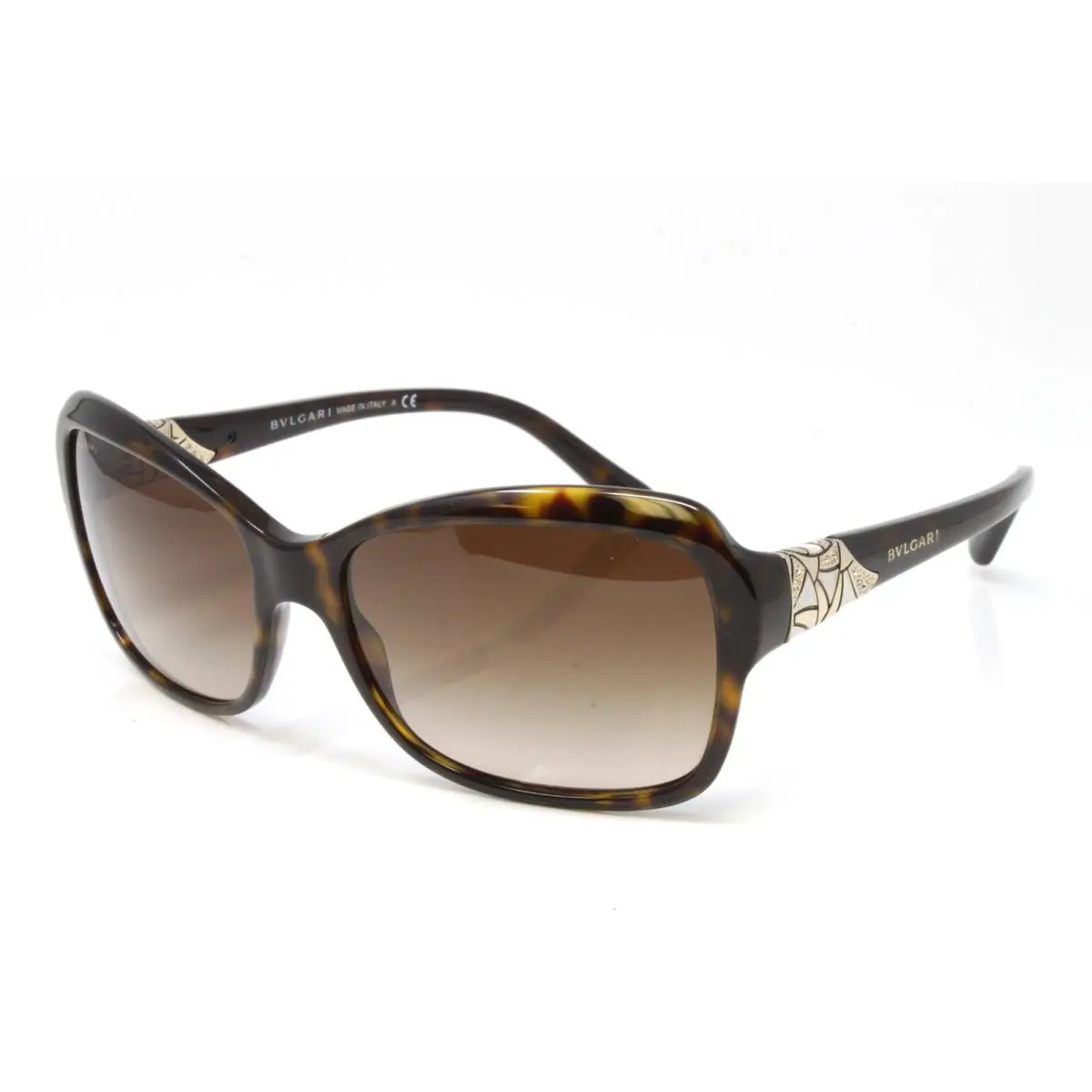 Bvlgari Sunglasses Dark Havana Women`s Plastic 57mm Brown Lens BV8153B-50413