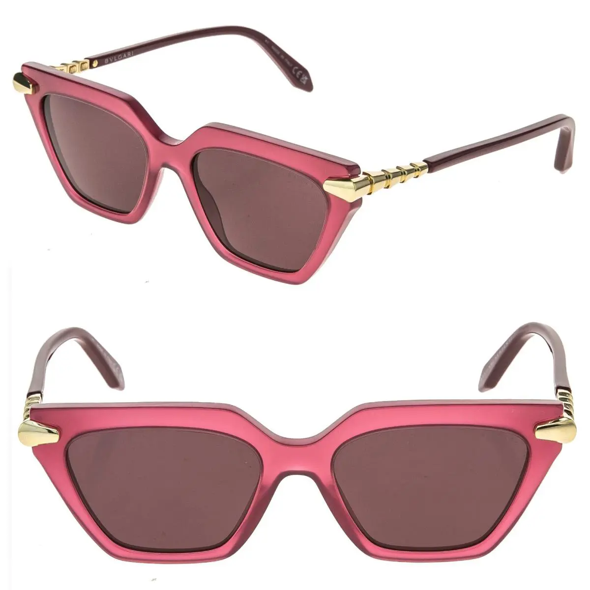 Bvlgari 40031 Serpenti Viper BV40031I Red Pink Gold Snake Scales Sunglasses 81Y