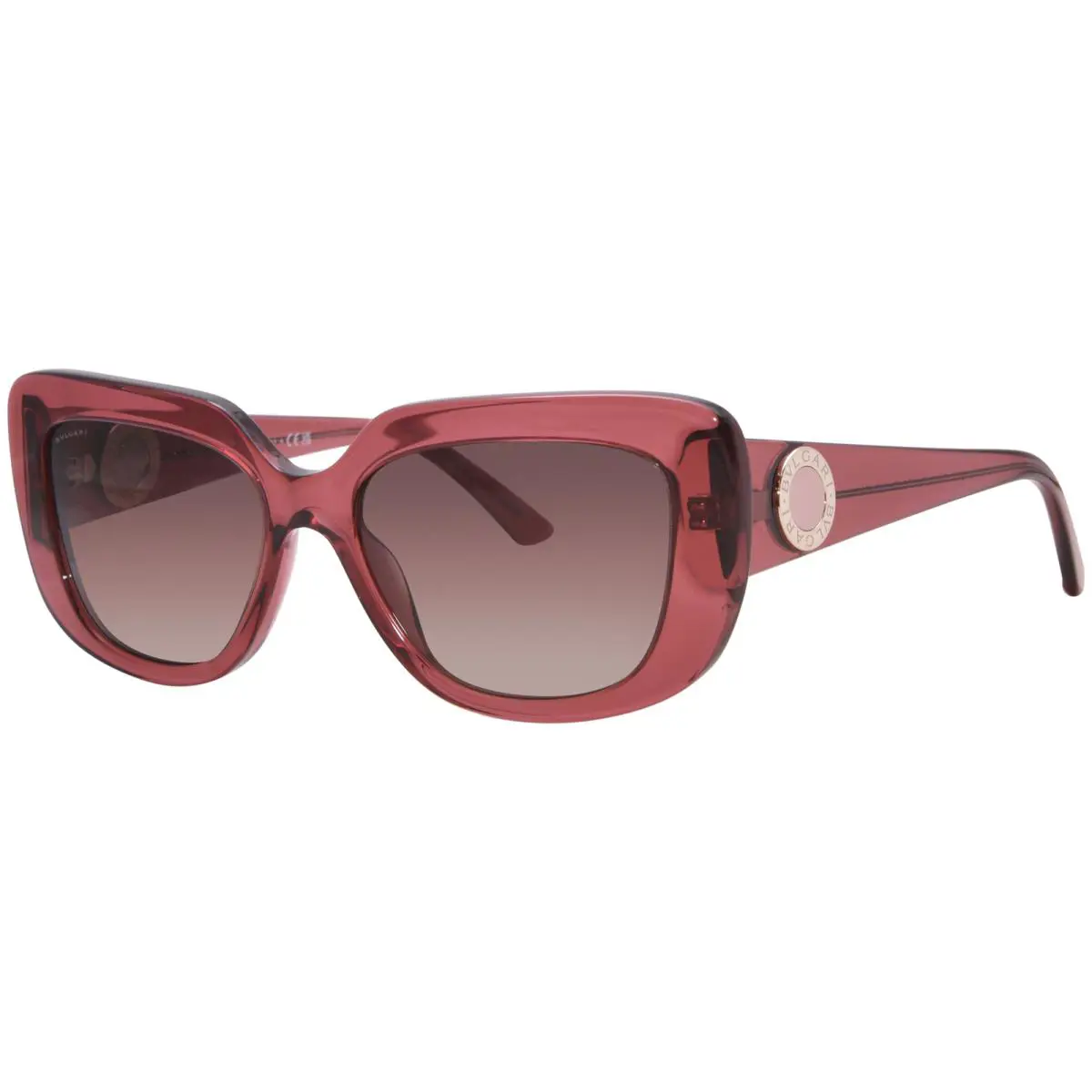 Bvlgari BV8261 5528E2 Sunglasses Women`s Transparent Red/brown Gradient 55mm