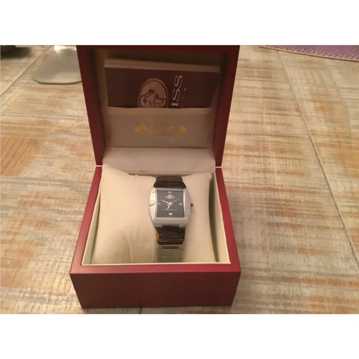 Oniss Men`s Black Dial Silver Tone Stainless Steel Watch ON329