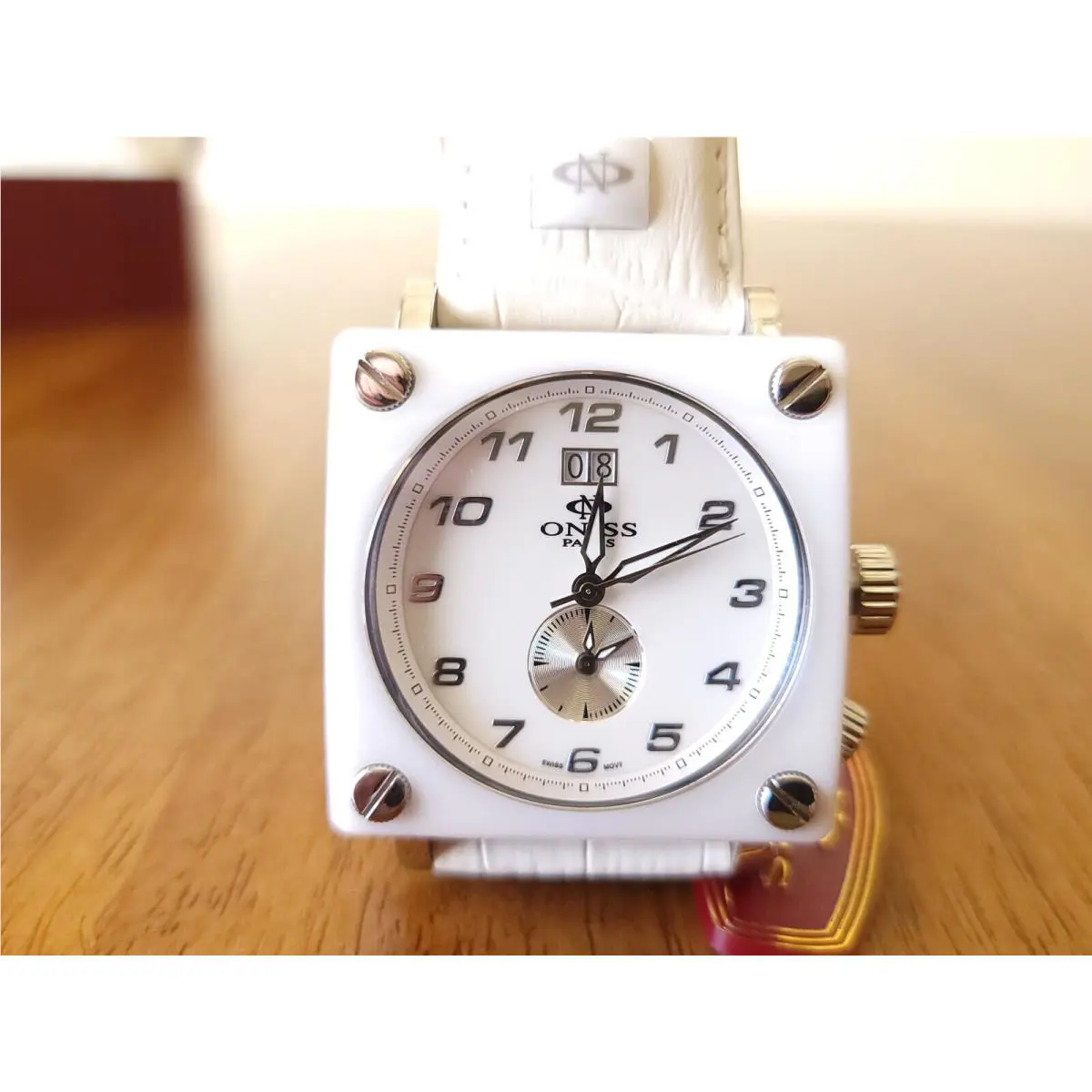 Oniss ON687-M Square Ceramic Sapphire Crystal Swiss Mvmt. Battery 43mm