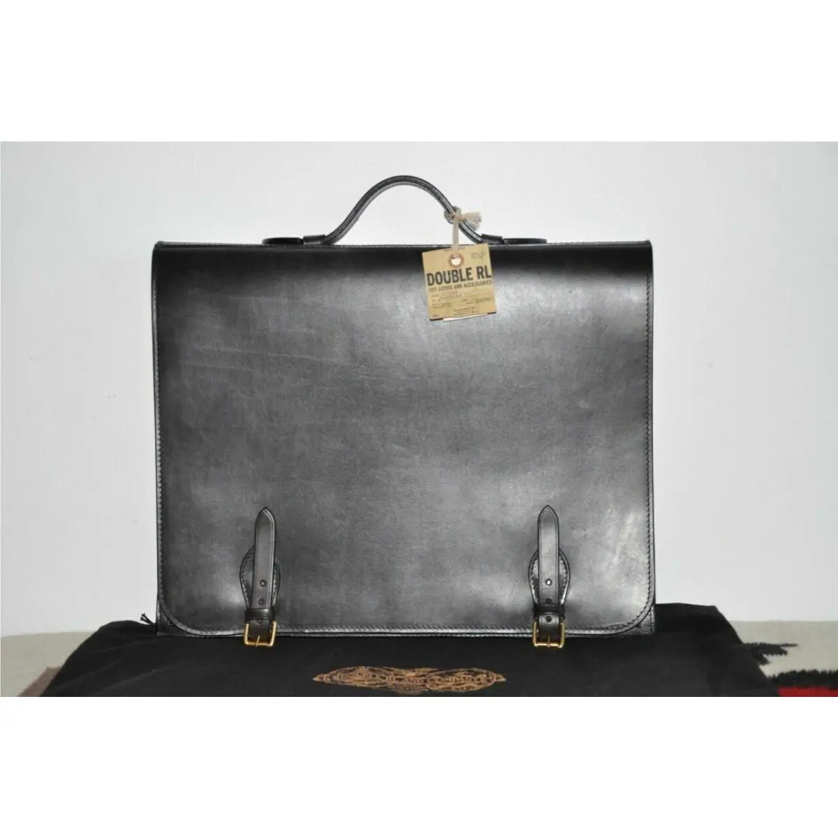 Rrl Made in England Bridle Leather Executive Briefcase Bag by Ralph Lauren