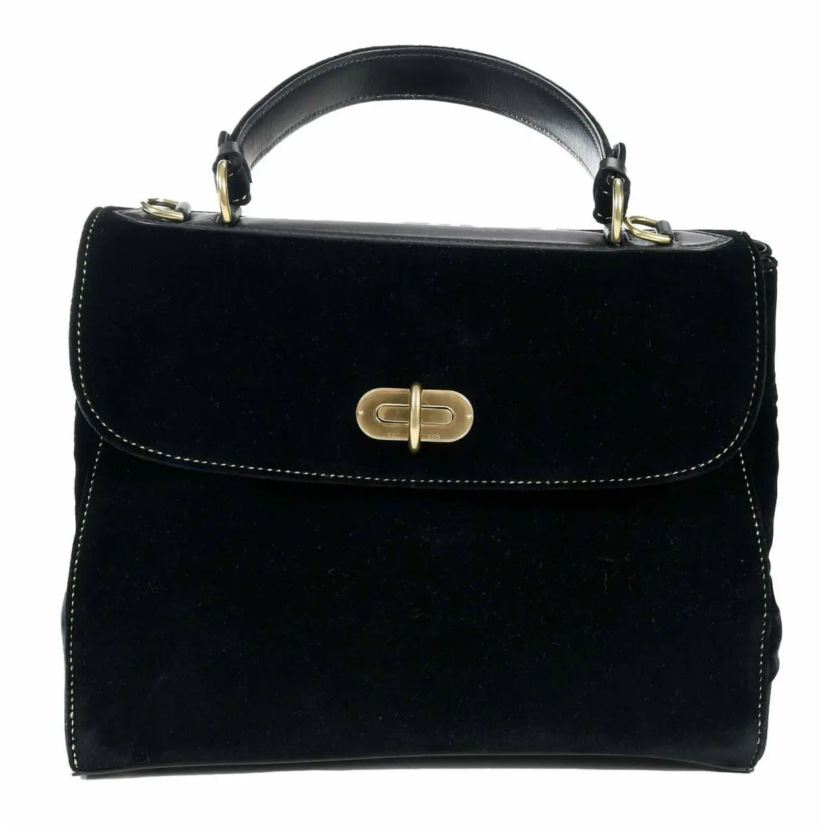 250 Ralph Lauren Collection Tiffin Black Leather Shoulder Bag