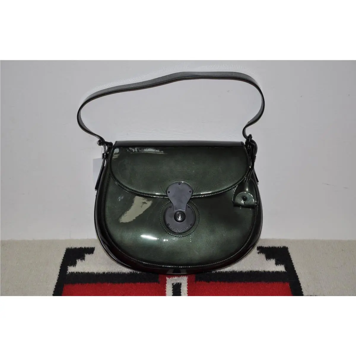 Ralph Lauren Collection Purple Label Leather Lined Cooper Leather Shoulder Bag