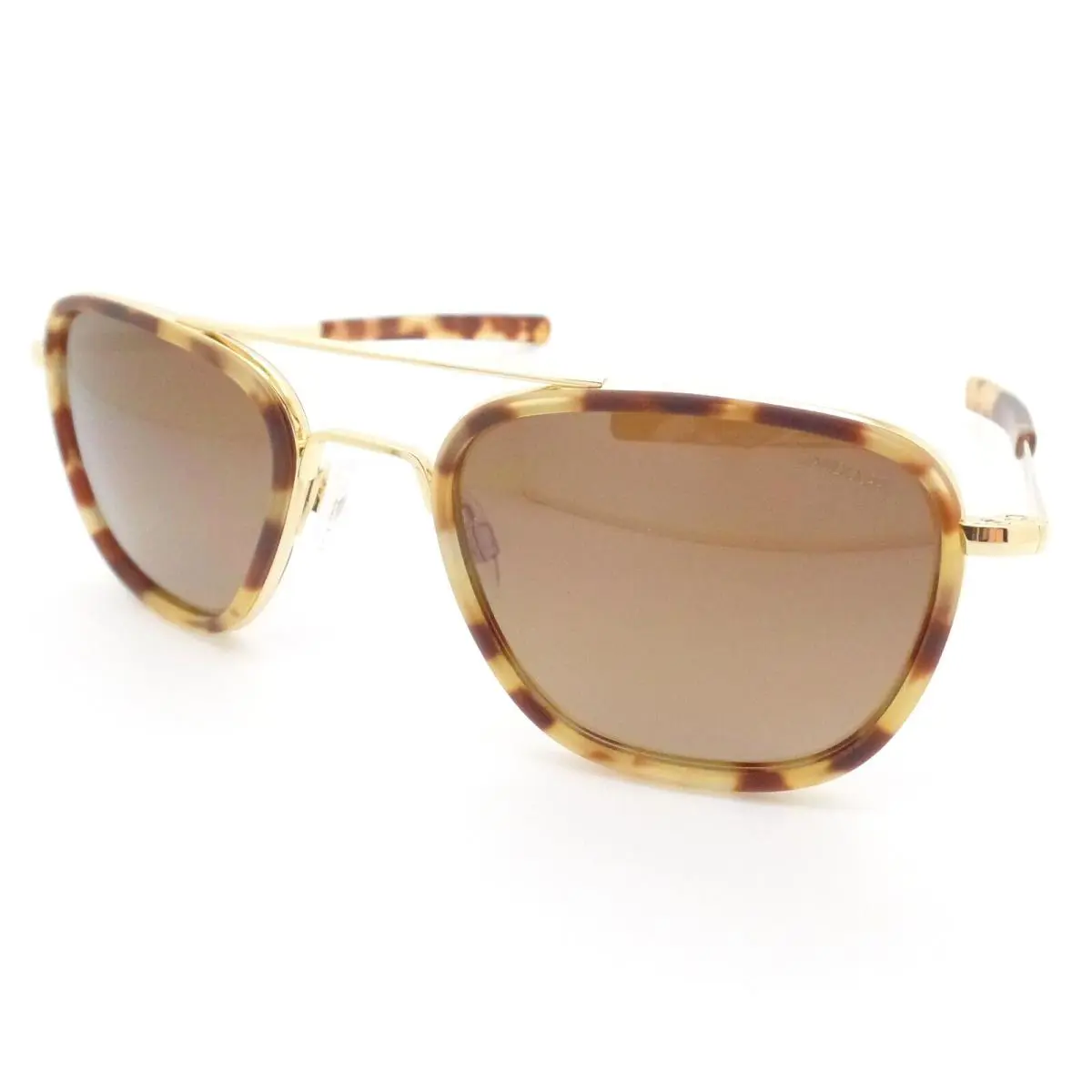 Randolph Aviator Fusion AI020 Gold Tortoise Cape Sand Polarized Usa Sunglass