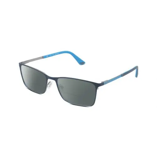 VPLA46 Unisex Polarized Bifocal Sunglasses in Navy Blue Cyan Silver 56 mm Grey by Police