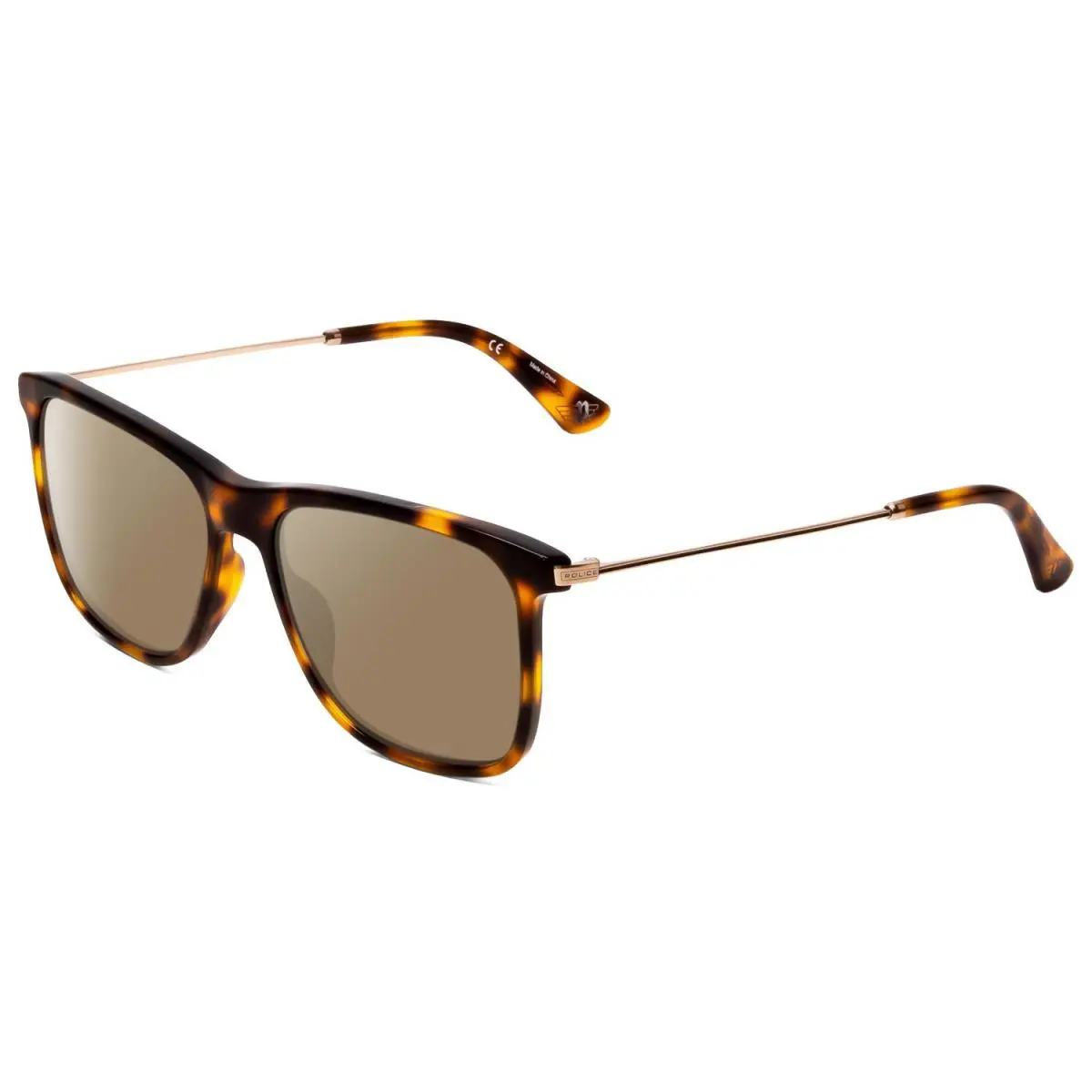 SPL572 Classic Designer Polarized Sunglasses Brown Silver 56 mm 4 Options Amber Brown Polar by Police