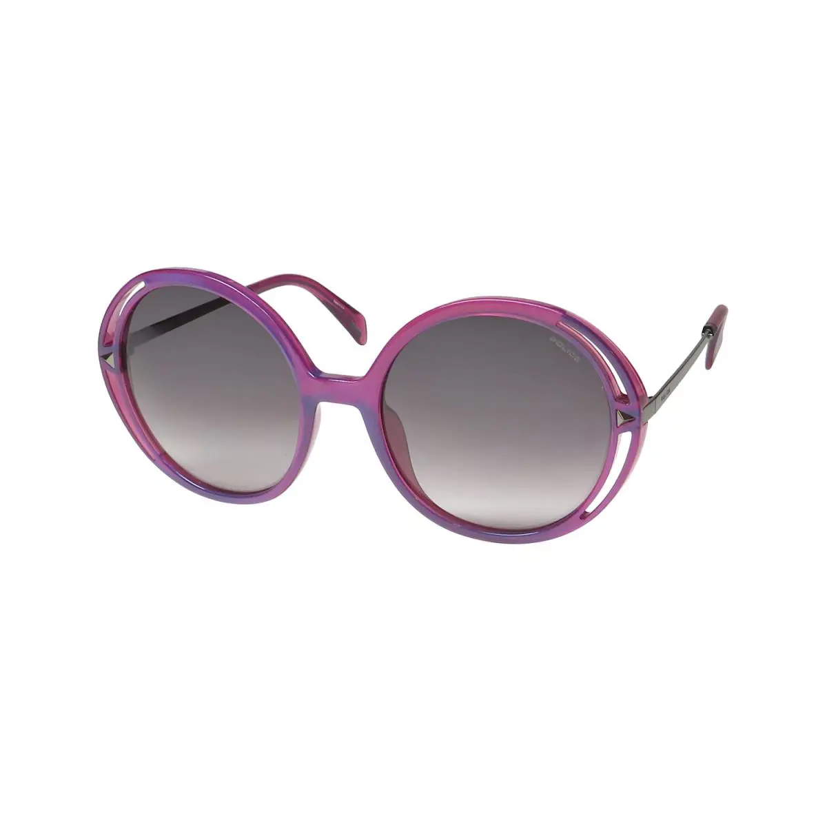SPLD36 Sunglasses Round Lenses Eyewear For Women Uv/uvb Protection Shiny Iridescent Pink by Police