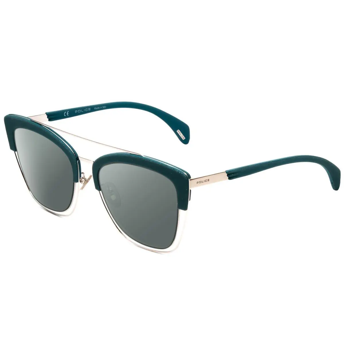 SPL618 Cateye Designer Polarized Sunglasses in Teal Crystal 54mm 4 Option by Police
