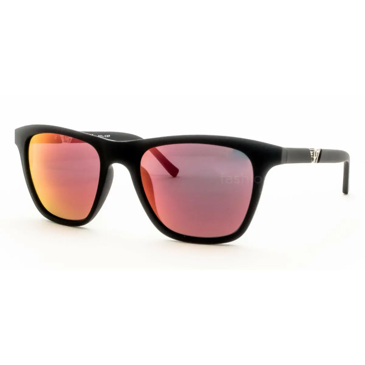 Police S1800 703P Sunglasses Matte Black W/red Lenses