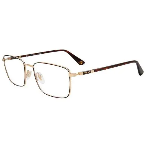 Police VPLE97 0K56 Eyeglasses Frame Men`s Black Full Rim Rectangle Shape 56mm