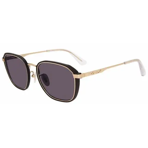 Police SPLD46 300Y Sunglasses Men`s Matte Black/gold/black Round Shape 53mm