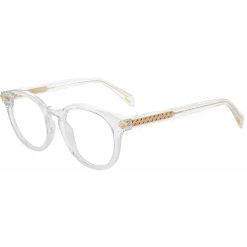 Police VPLF30 0880 Eyeglasses Women`s Crystal Full Rim Round Shape 48mm
