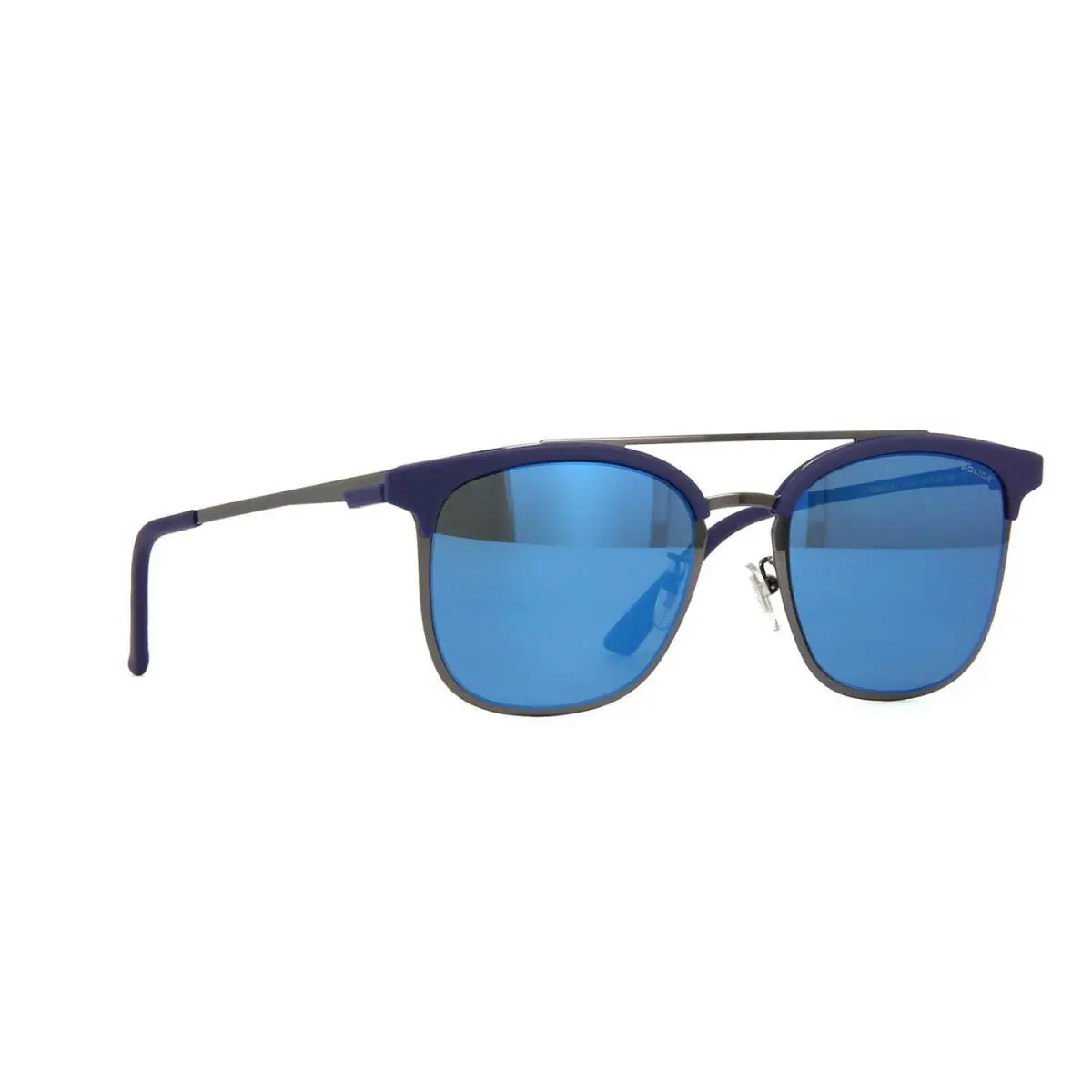 Police Sunglasses Spl 569 568B Matte Blue / Mirror Blue 54 mm SPL569