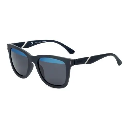 Police Designer Sunglasses Speed 1 in Rubber Grey with Blue Mirror Lens