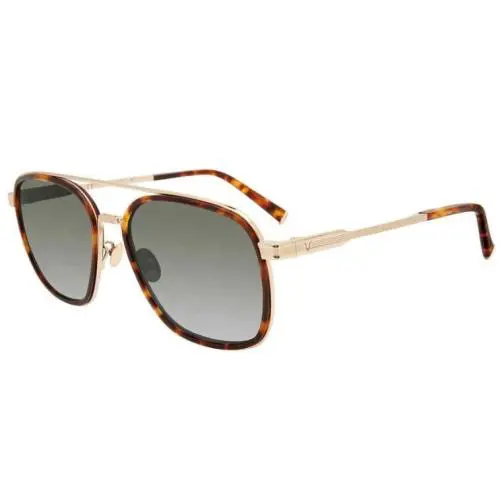 Police SPLC49 09HW Sunglasses Men`s Tortoise/green Square Shape 58mm - Frame: Brown, Lens: Green