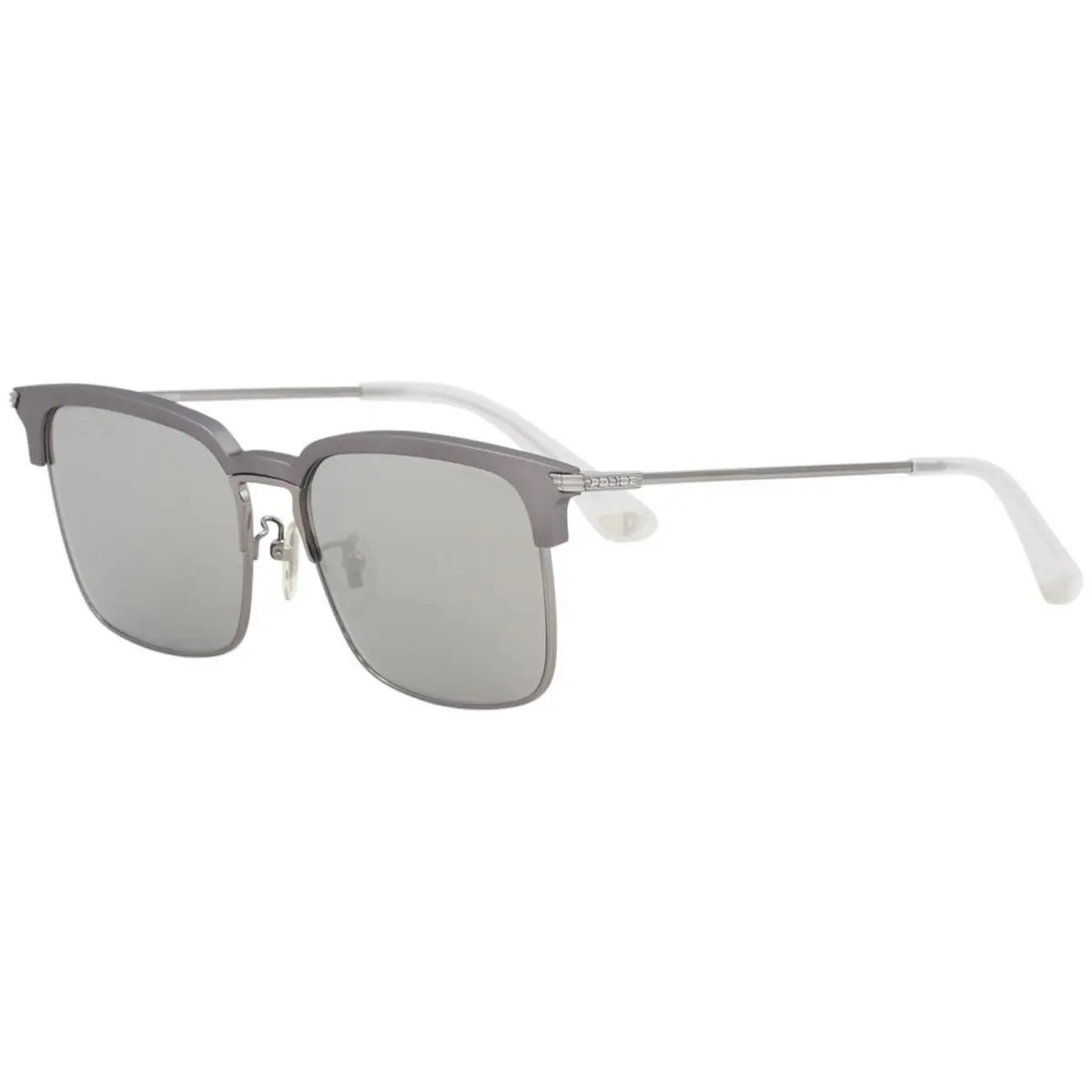 Police Men`s SPL576E SPL/576/E 579X Silver Fashion Square Sunglasses 57mm