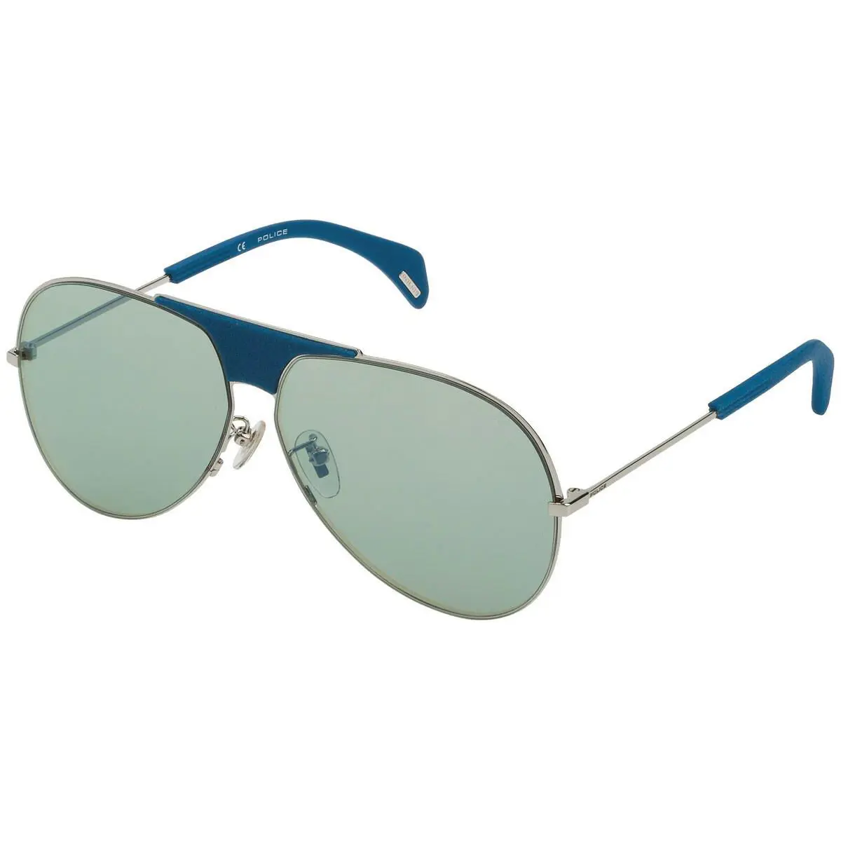 Sunglasses Sparkle 10 SPL740 579B Shiny Palladium/green 62 mm by Police