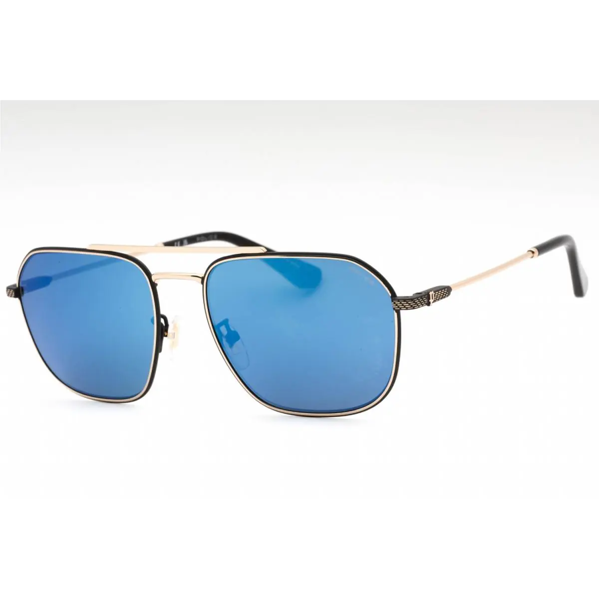 Police SPLF64 300B Black Gold/blue Mirror 57-18-145 Sunglasses