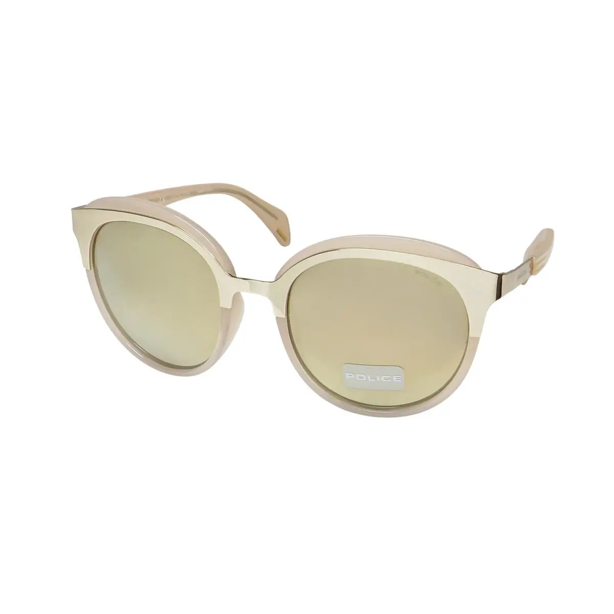 Police SPL499 Sunglasses Womens Gold 300G Cat Eye Plastic Full-rim 53-20-135