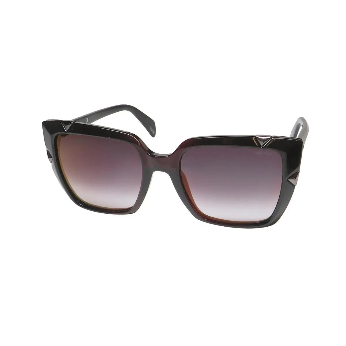 Police SPLA15 Sunglasses Plastic Full-rim Womens 906R 52-18-140 Brown Square