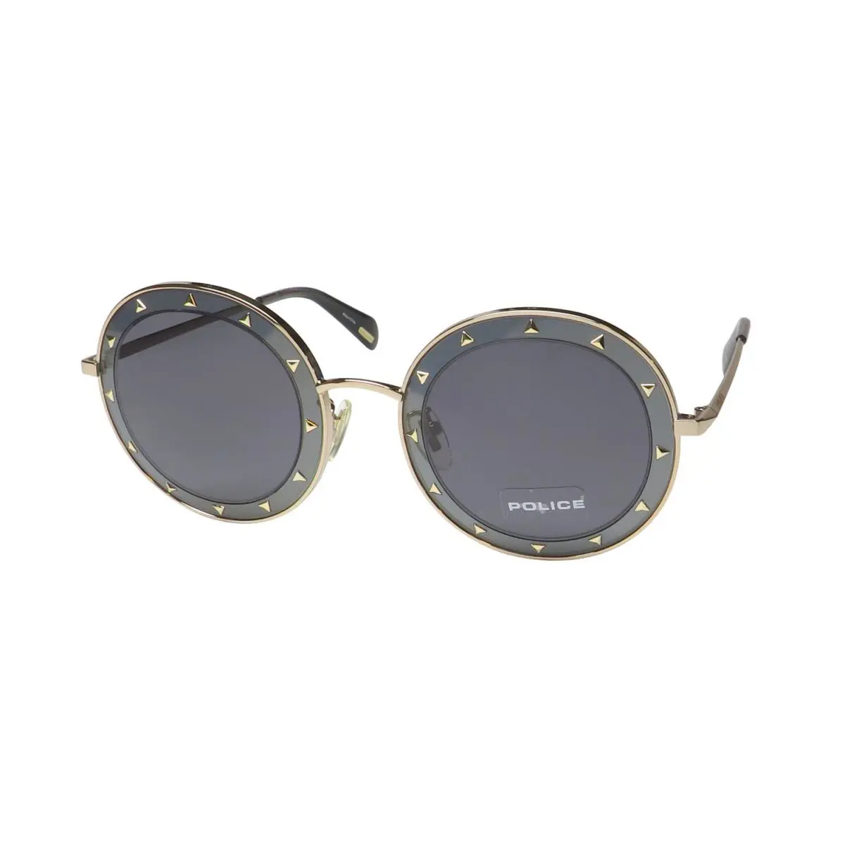 Police SPL836S Sunglasses 8FFF Womens 48-27-140 Gold Round Full-rim Metal