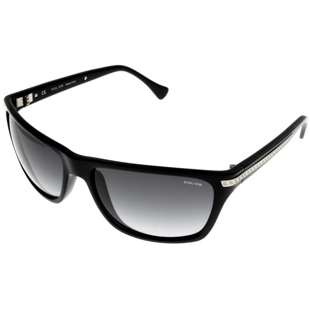 Police Sunglasses Women Black Gradient Gray Rectangular S1802 0Z42