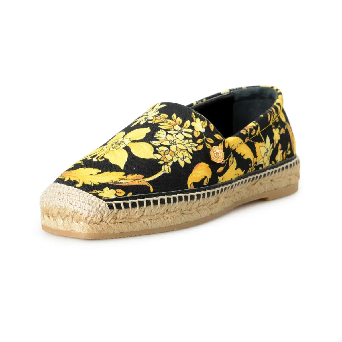 Versace Women`s Barocco Floral Print Espadrilles Flats Shoes