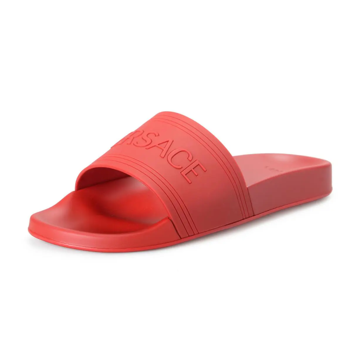 Versace Men`s Red Rubber Flip Flops Shoes sz 8 9 11 12