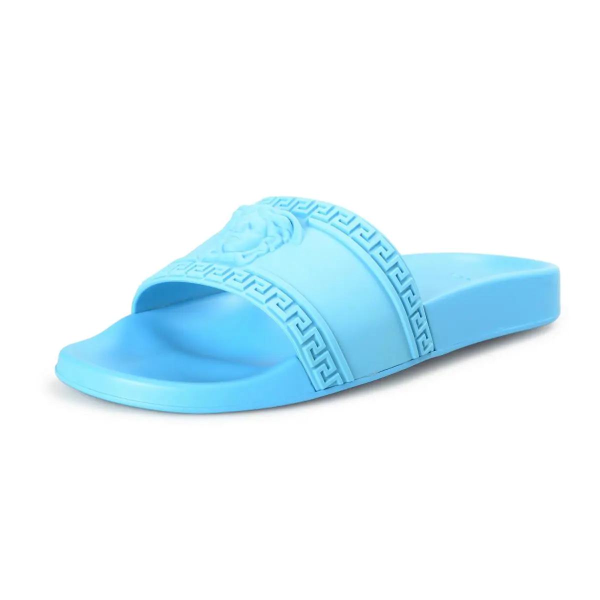 Versace Men`s Sky Medusa Head Embossed Pool Slide Flip Flops Shoes
