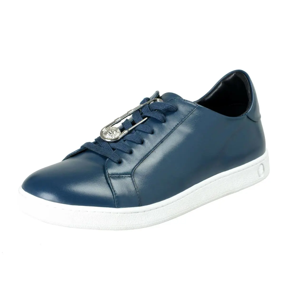 Versace Versus Men`s Blue Leather Fashion Sneakers Shoes Sz 7 8 10 11 12 - Blue