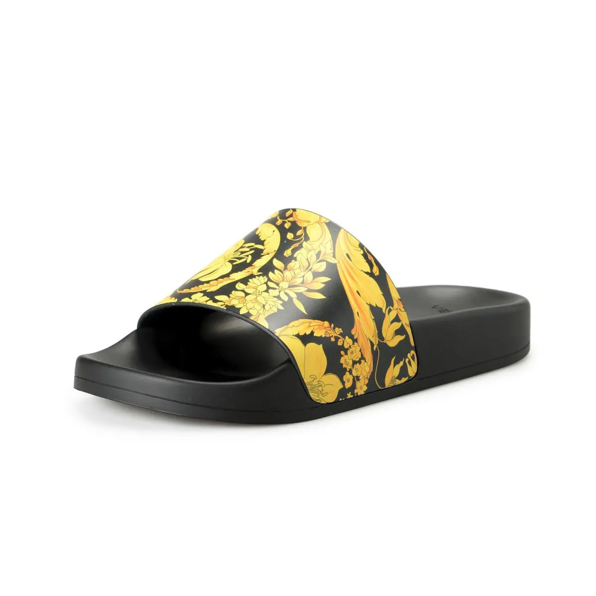 Versace Women`s Barocco Floral Print Pool Slide Flip Flops Shoes