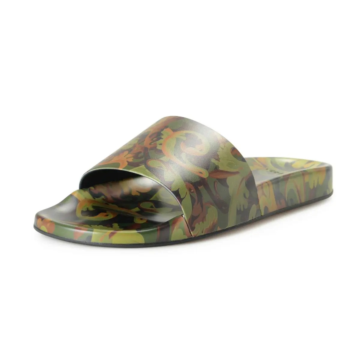 Versace Men`s St.baroccoflage Print Pool Slide Flip Flops Shoes