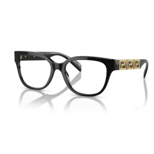 Versace 0VE3338 GB1 Black/ Clear Square 54 MM Women`s Eyeglasses