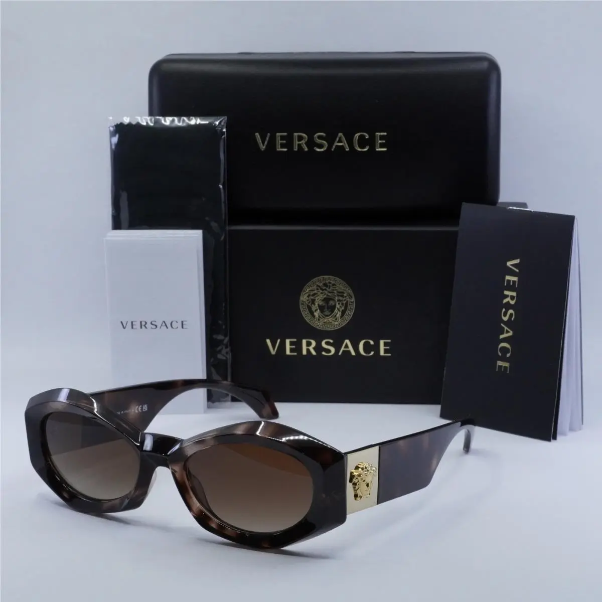 Versace VE4466U 54613B Havana/brown Gradient 54-19-140 Sunglasses