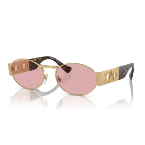 Versace VE2264 100284 Pink / Matte Gold Oval Women`s Sunglasses