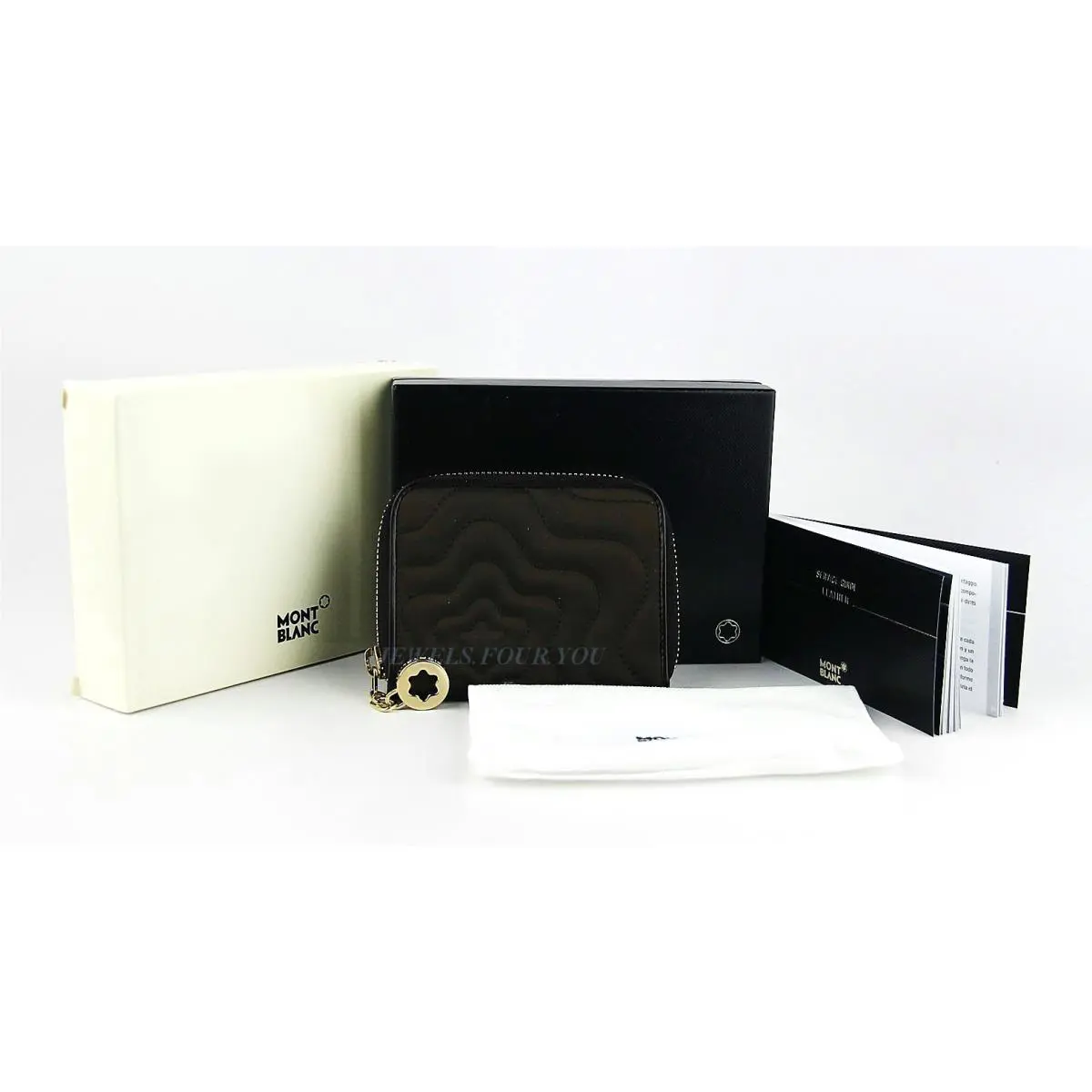 Montblanc Leather Fabric Ebony Coin Purse Dalila Starisma 103807 Italy