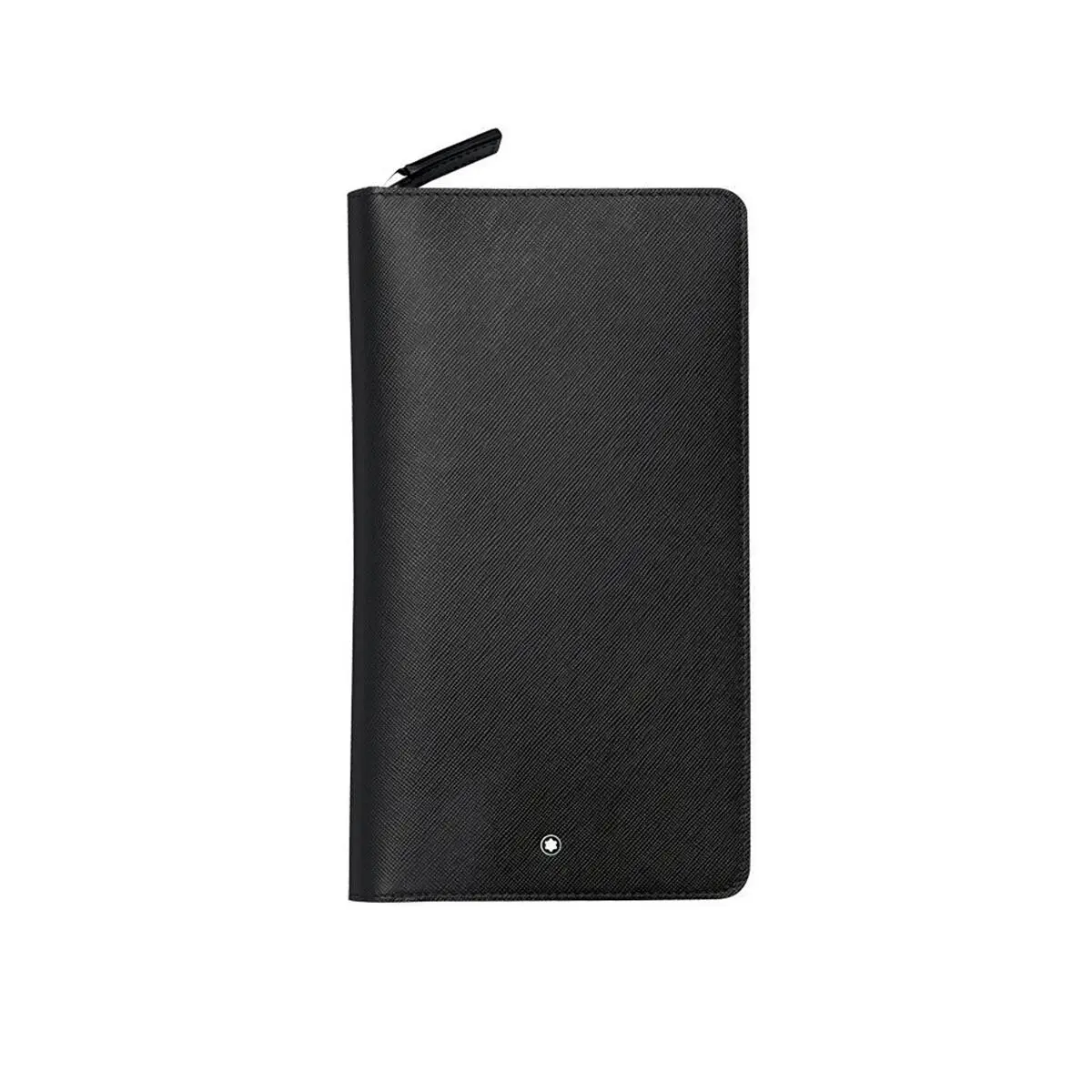 Montblanc Sartorial Black Leather Men`s Travel Zip Wallet 16CC 113208