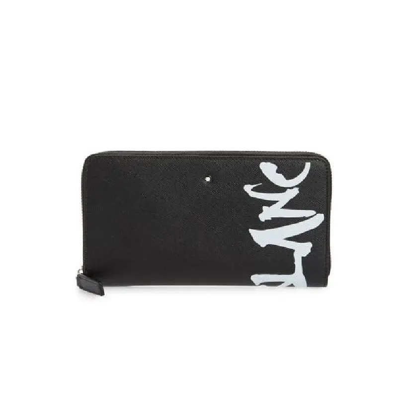 Montblanc 124139 Black Sartorial Wallet 12CC Calligraphy Zip Around Box