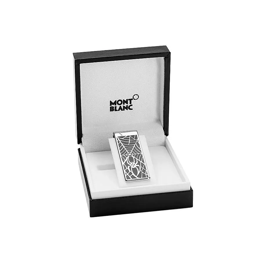 Montblanc 114709 Steel Laquer Spider Web Money Clip Box Germany