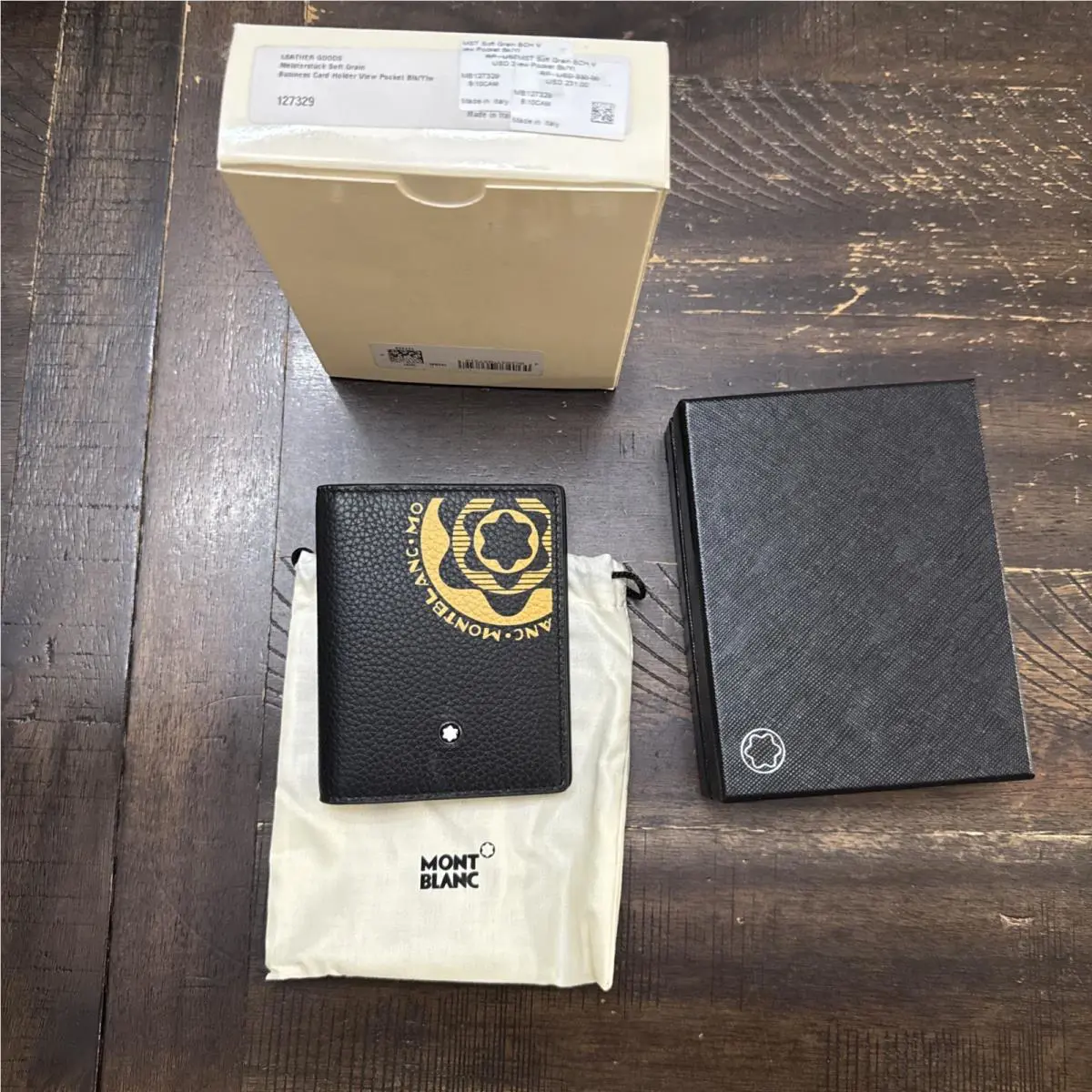 Montblanc Soft Grain Card Holder with View Pocket 127329